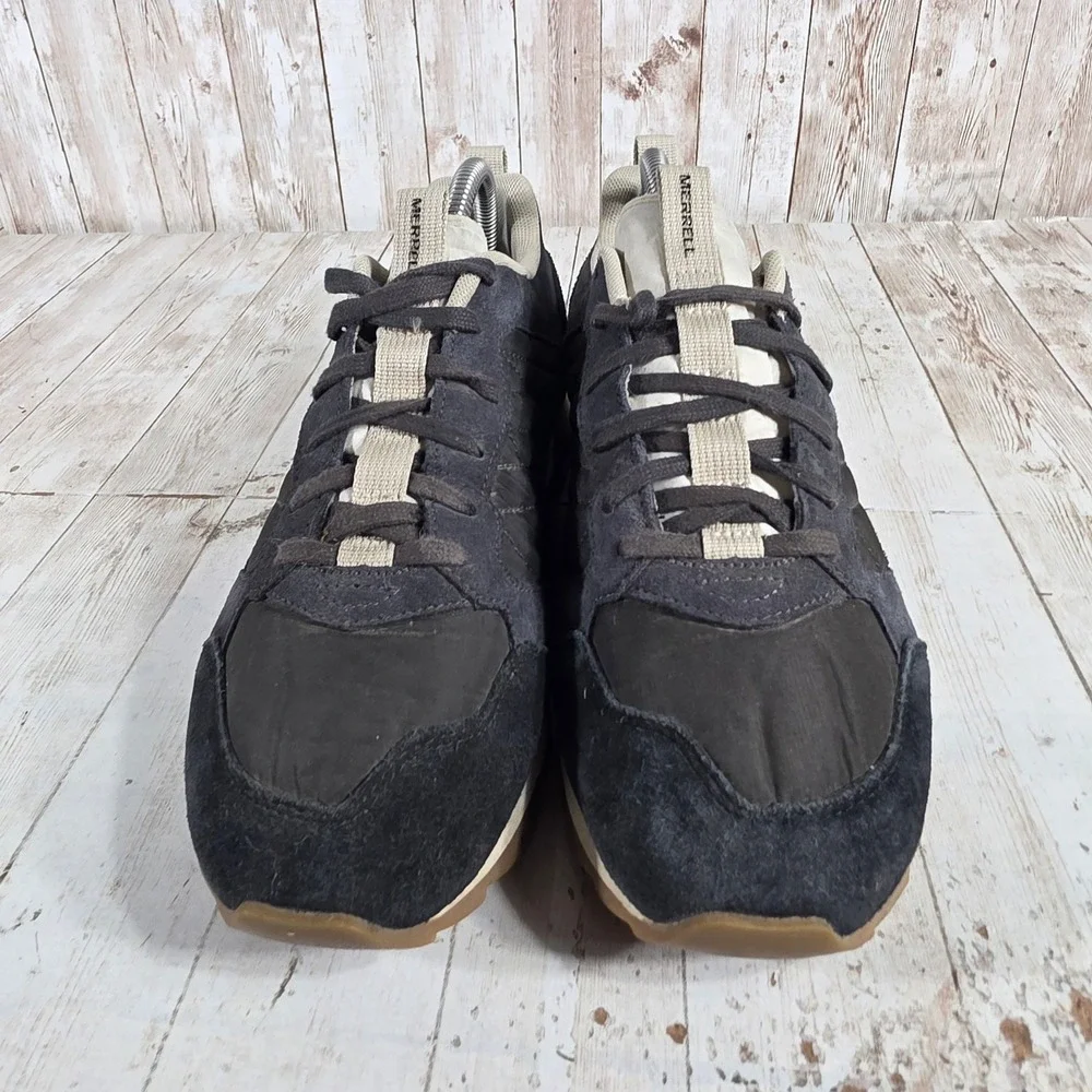 Merrell‎ Alpine Sneaker Womens 9.5 Black Suede Quilted Retro Outdoor J004804